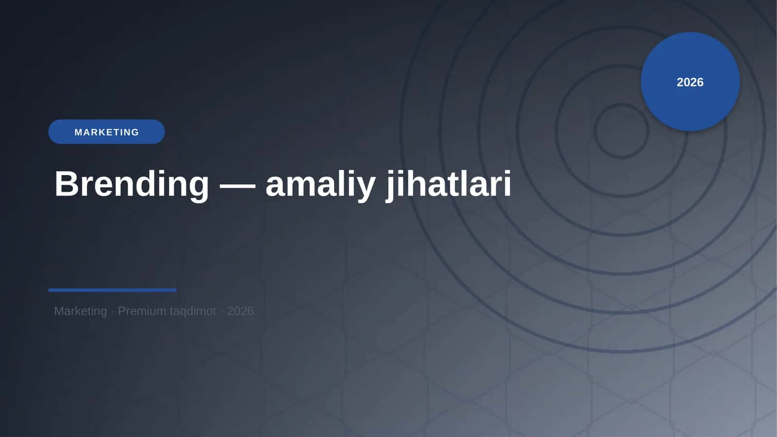 Brending — amaliy jihatlari 1