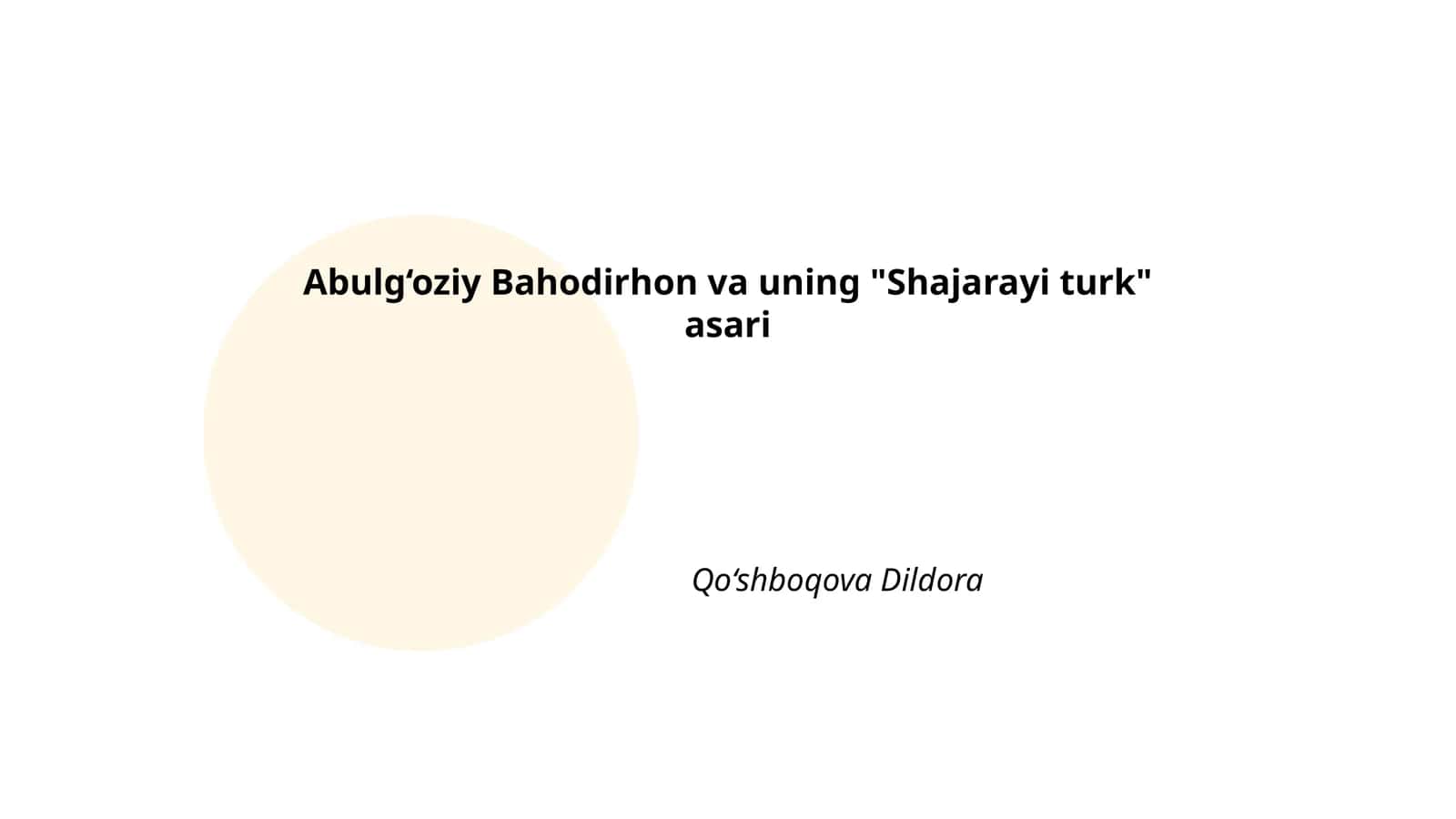 Shajarayi turk 1