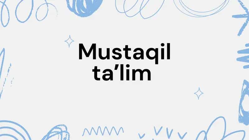 Mustaqil taʼlim 1
