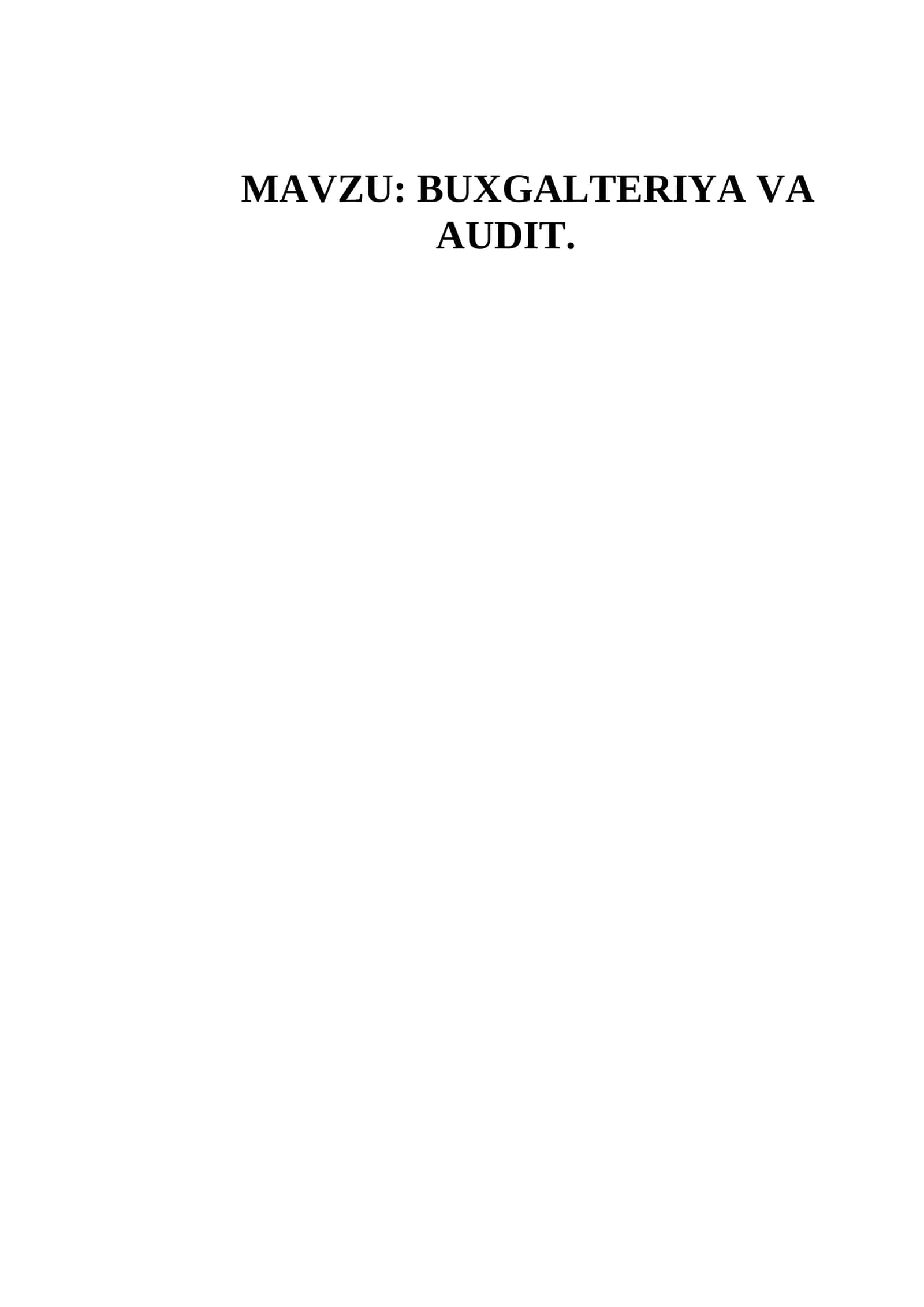 BUXGALTERIYA VA AUDIT 1