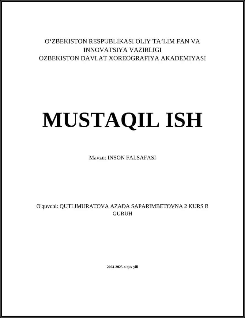 INSON FALSAFASI 1