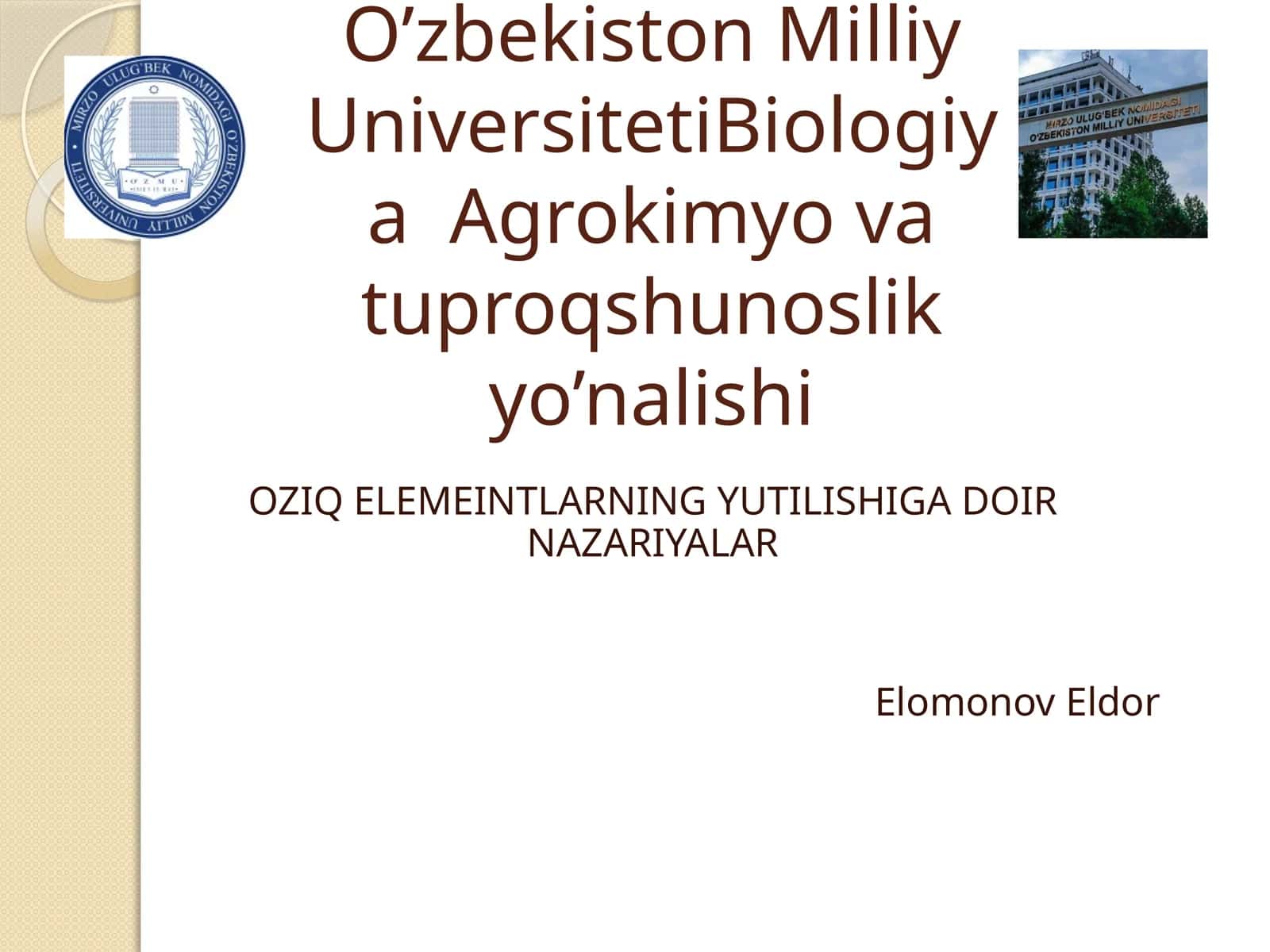 OZIQ ELEMEINTLARNING YUTILISHIGA DOIRNAZARIYALAR 1