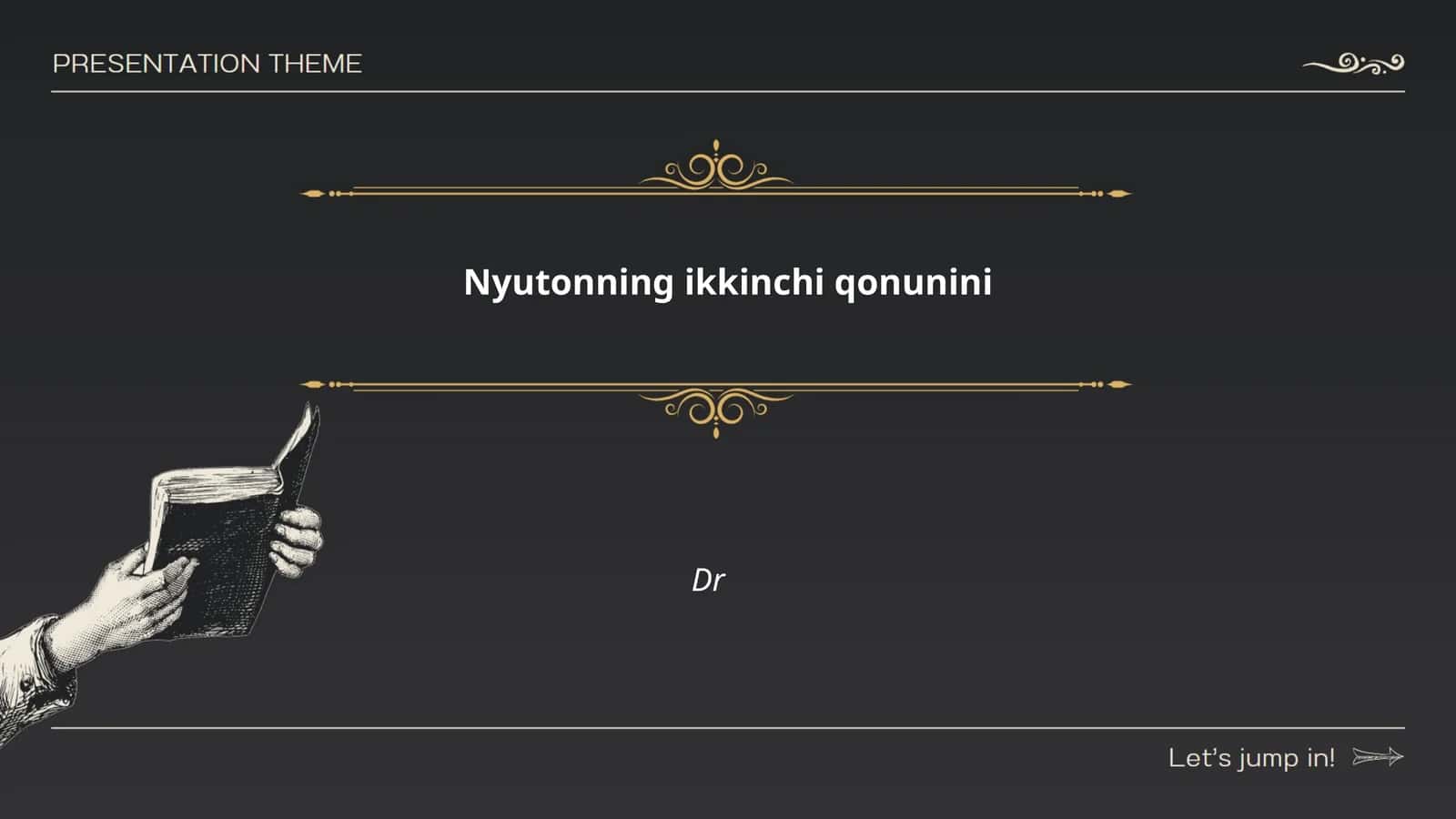 Nyutonning ikkinchi qonunini 1