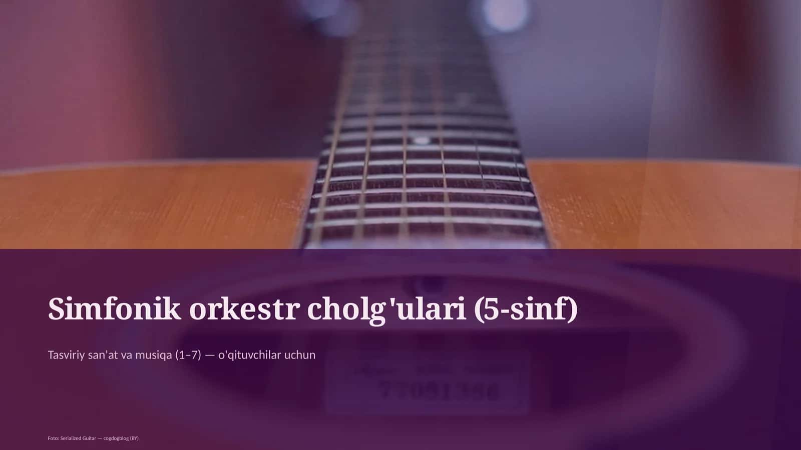 Simfonik orkestr cholg'ulari (5-sinf) 1