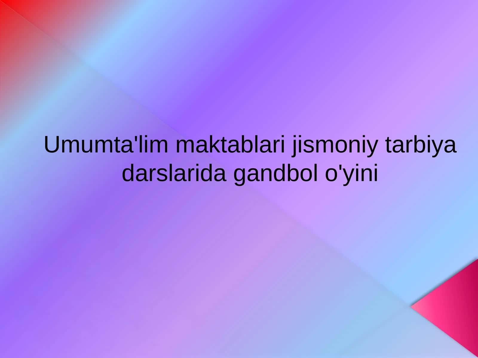 Umumta'lim maktablari jismoniy tarbiya darslari 1