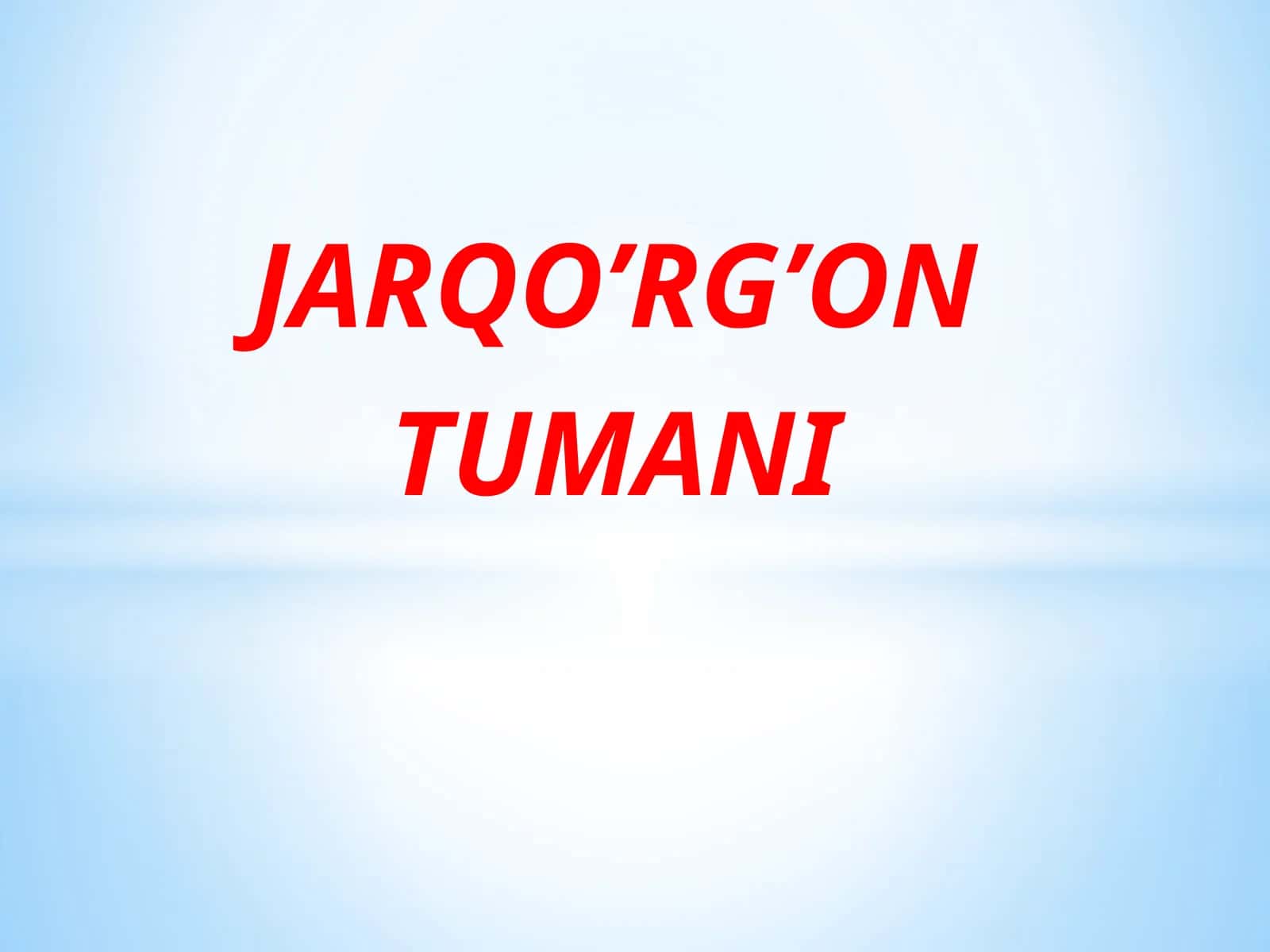 Jarqo’rg’on 1