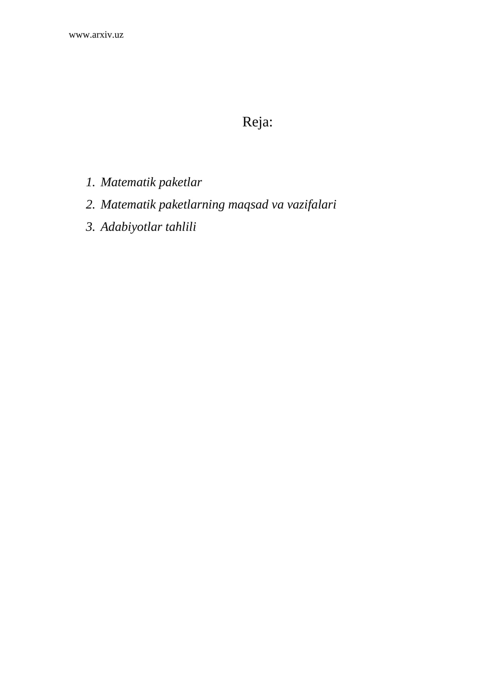 Matematik paketlar 1