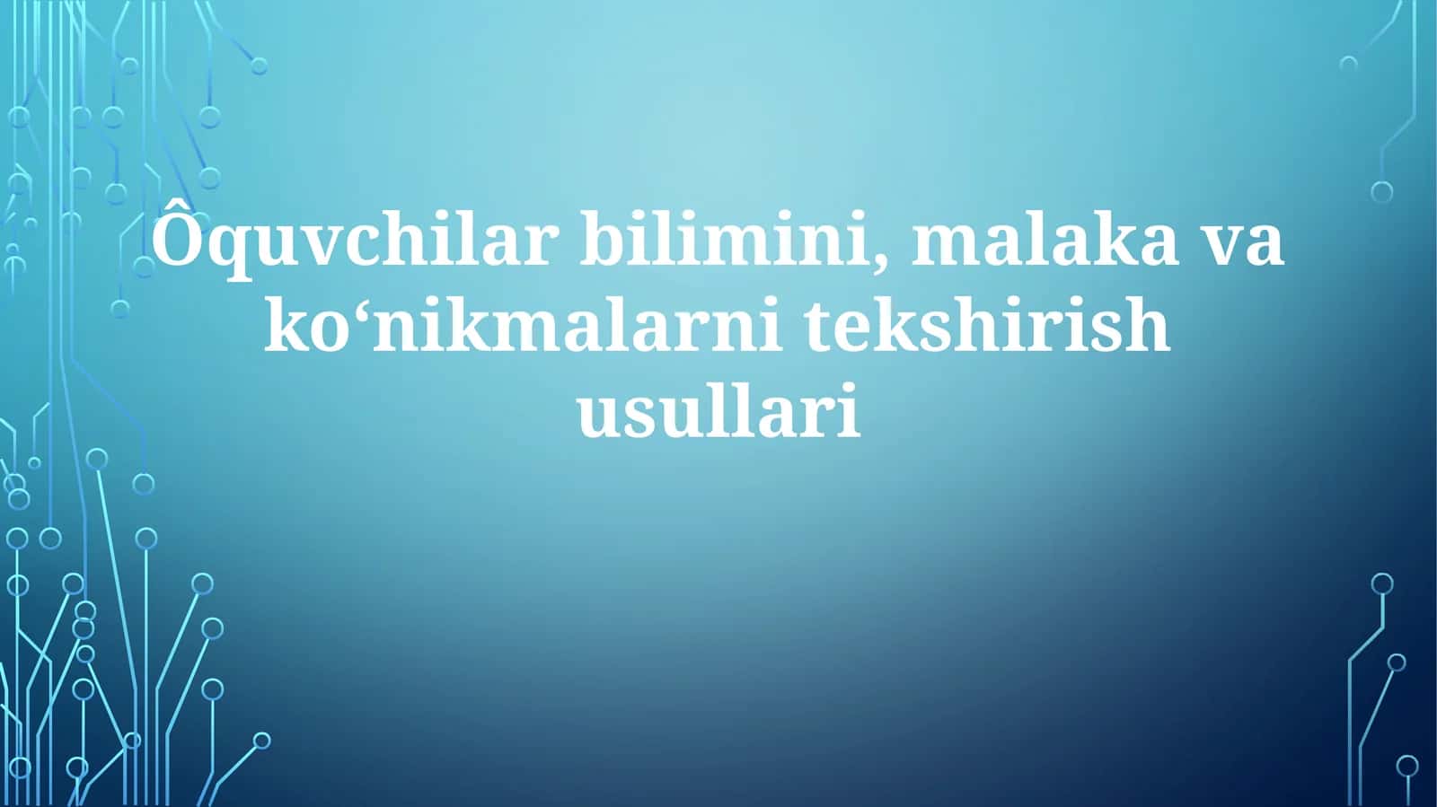 Samarali Baholash 1