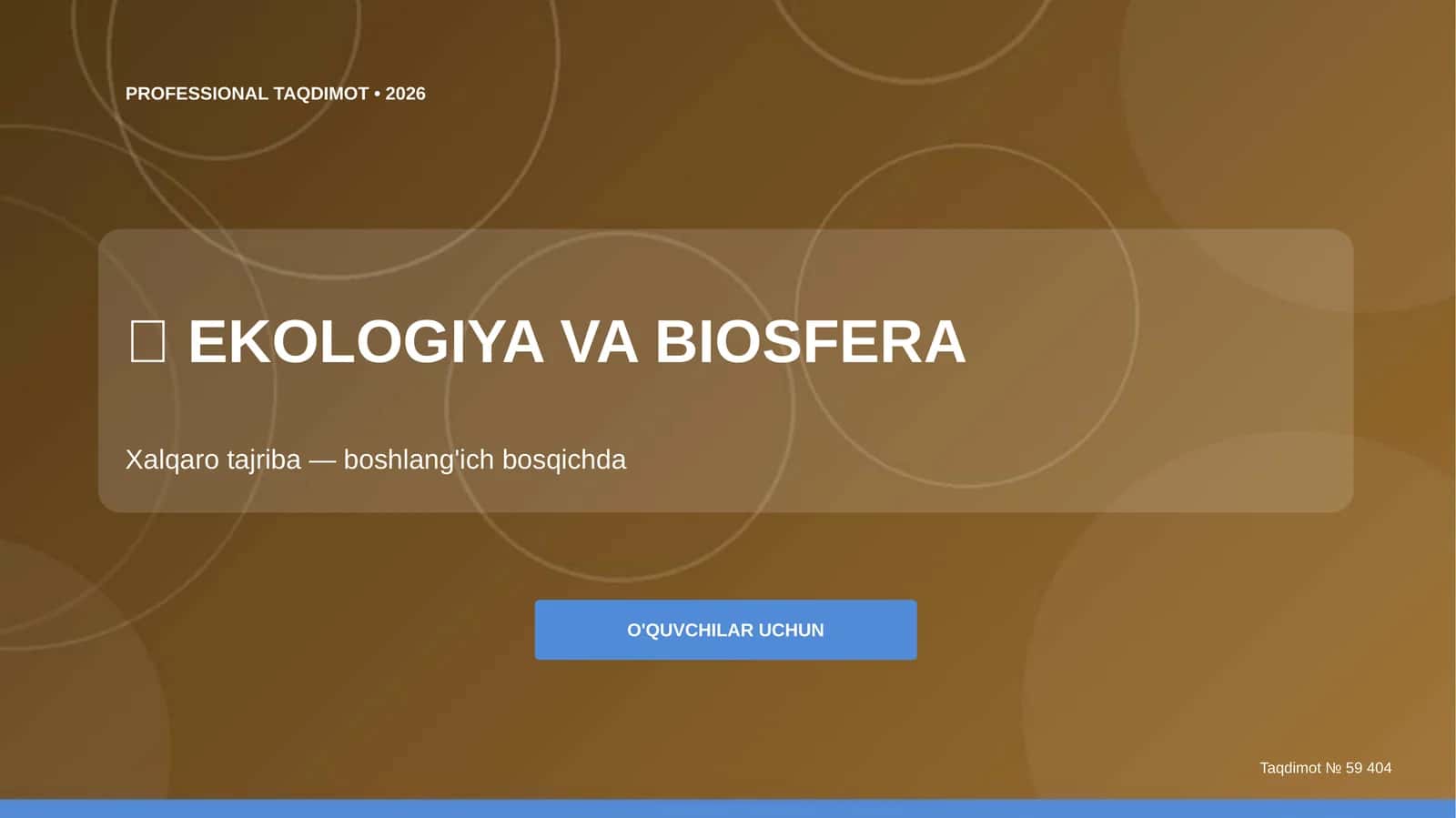 EKOLOGIYA VA BIOSFERA 1