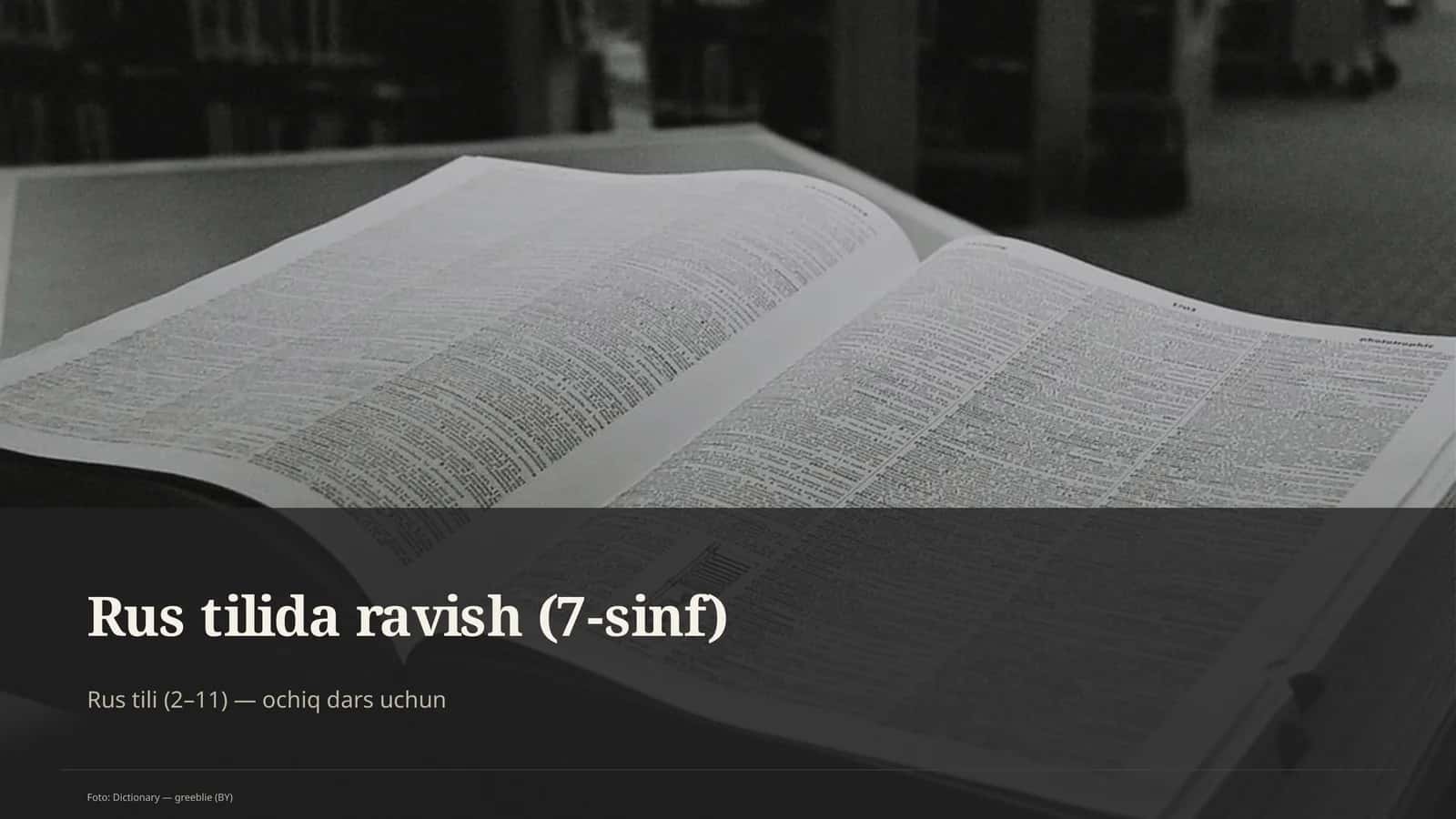 Rus tilida ravish (7-sinf) 1