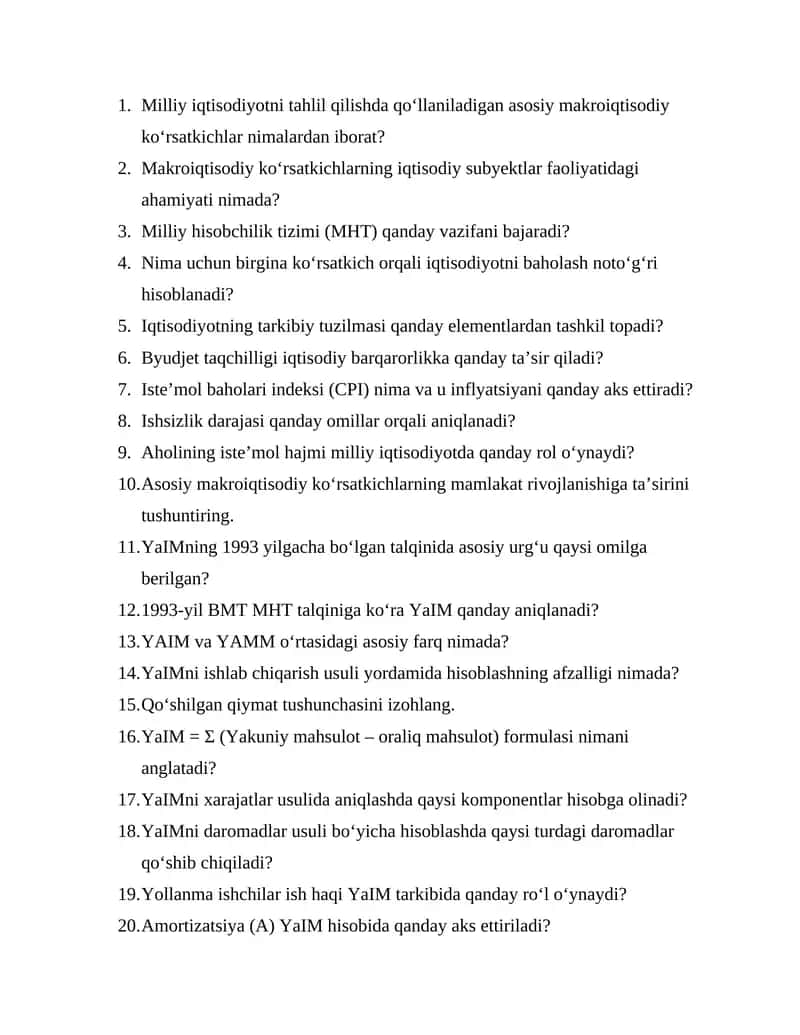 Milliy iqtisodiyot 1