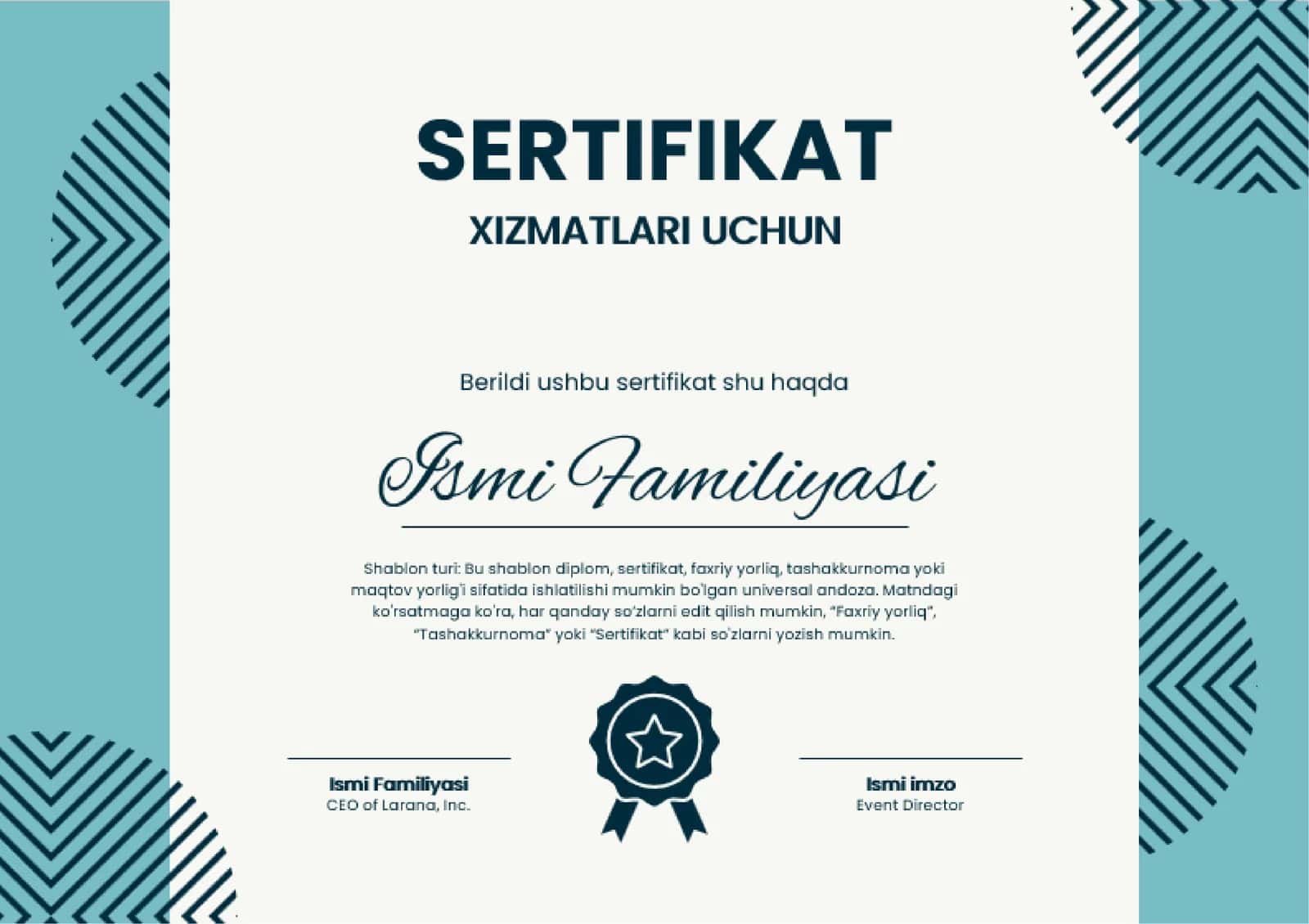 SERTIFIKAT XIZMATLARI UCHUN 1