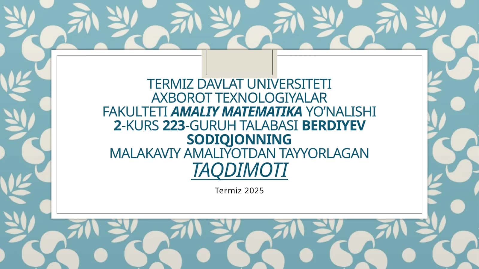 AKTni turli sohalarga joriy etish 1