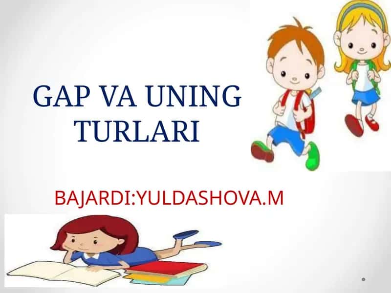 GAP VA UNING TURLARI 1