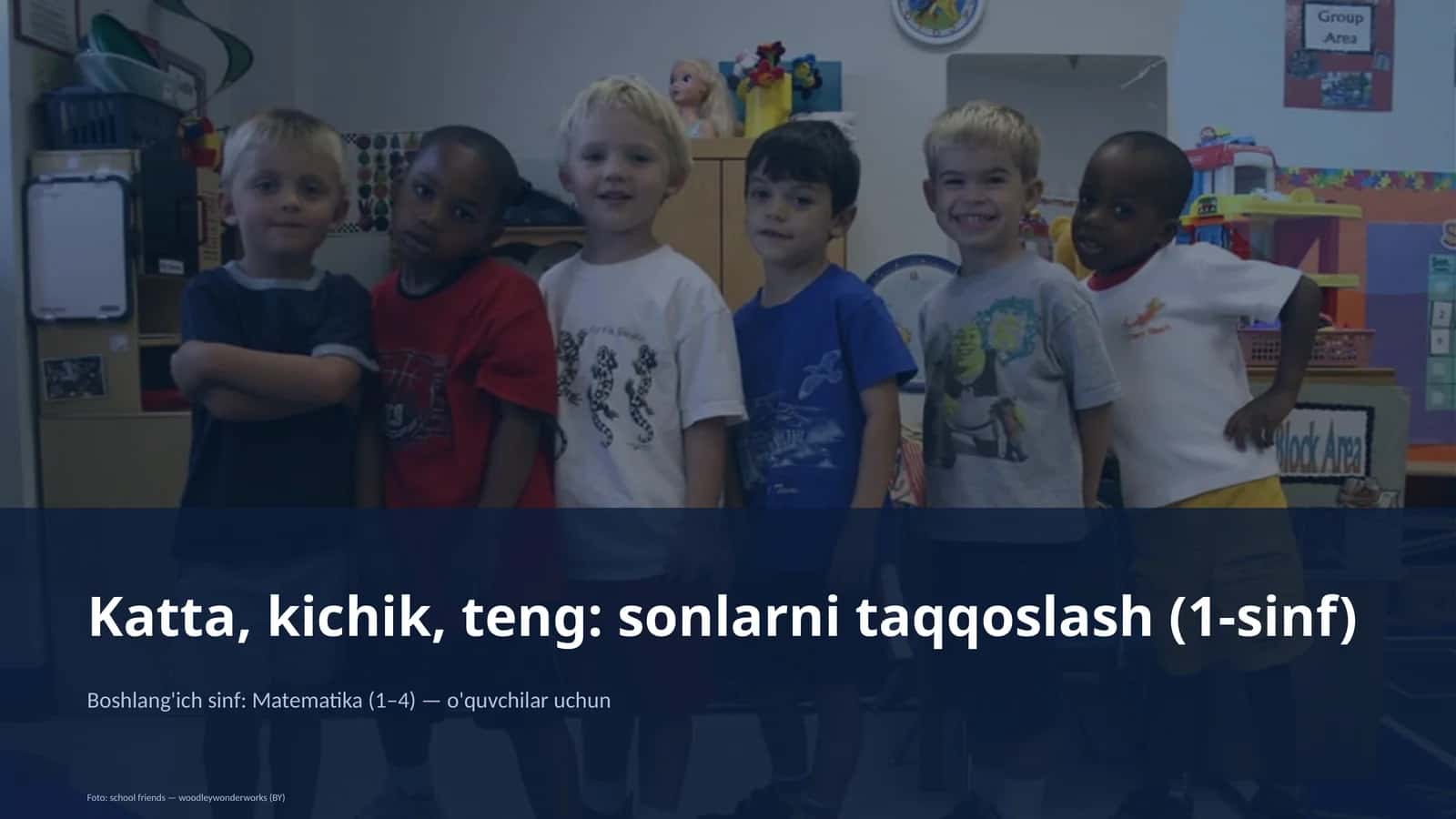 Katta, kichik, teng: sonlarni taqqoslash (1-sinf) 1