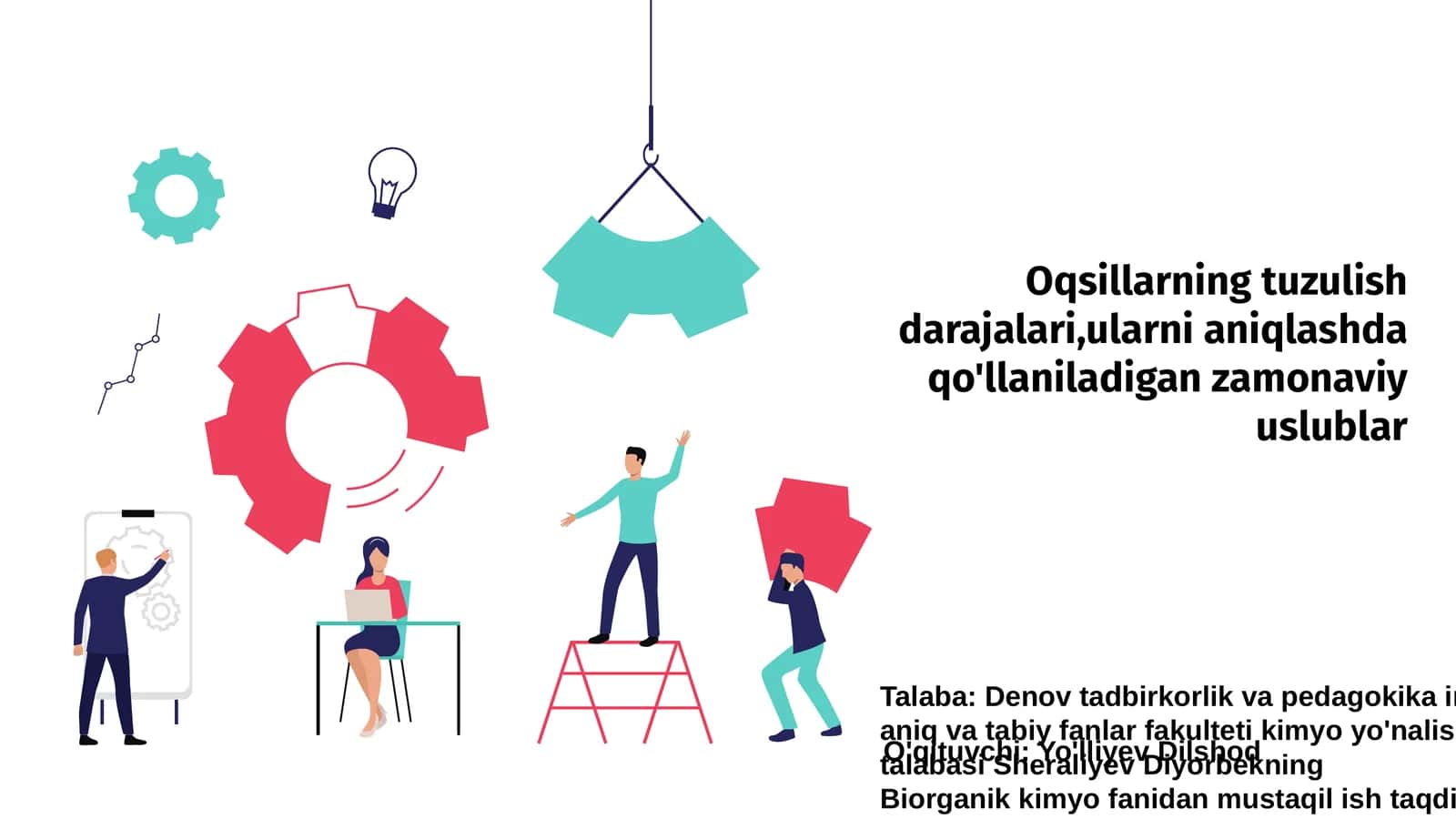 Biorganik kimyo fanidan mustaqil ish taqdimoti 1