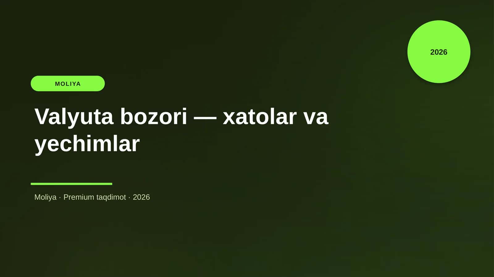 Valyuta bozori — xatolar va yechimlar 1