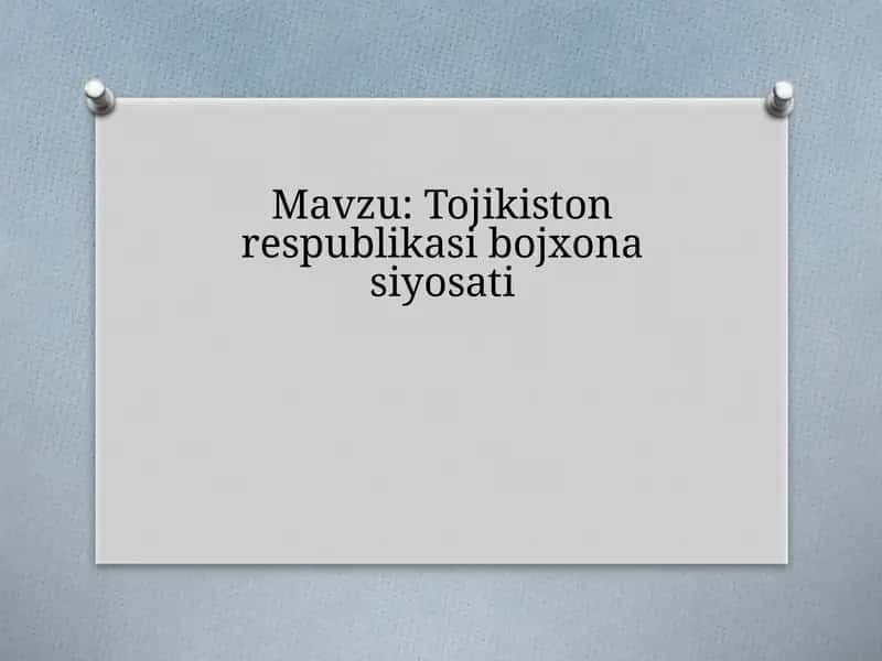Tojikiston Respublikasi 1