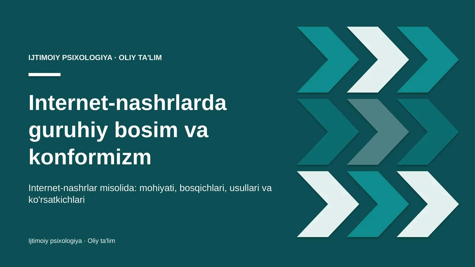 Internet-nashrlarda guruhiy bosim va konformizm 1