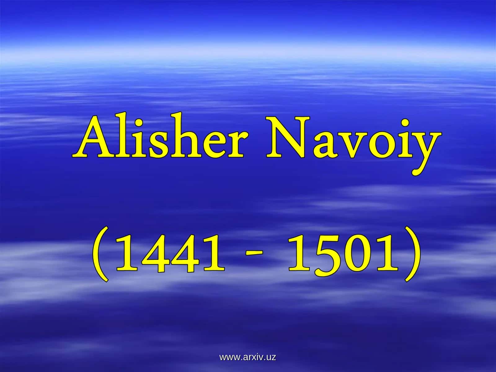 Alisher Navoiy 1