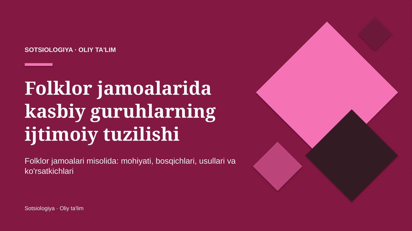 Folklor jamoalarida kasbiy guruhlarning ijtimoiy tuzilishi 1