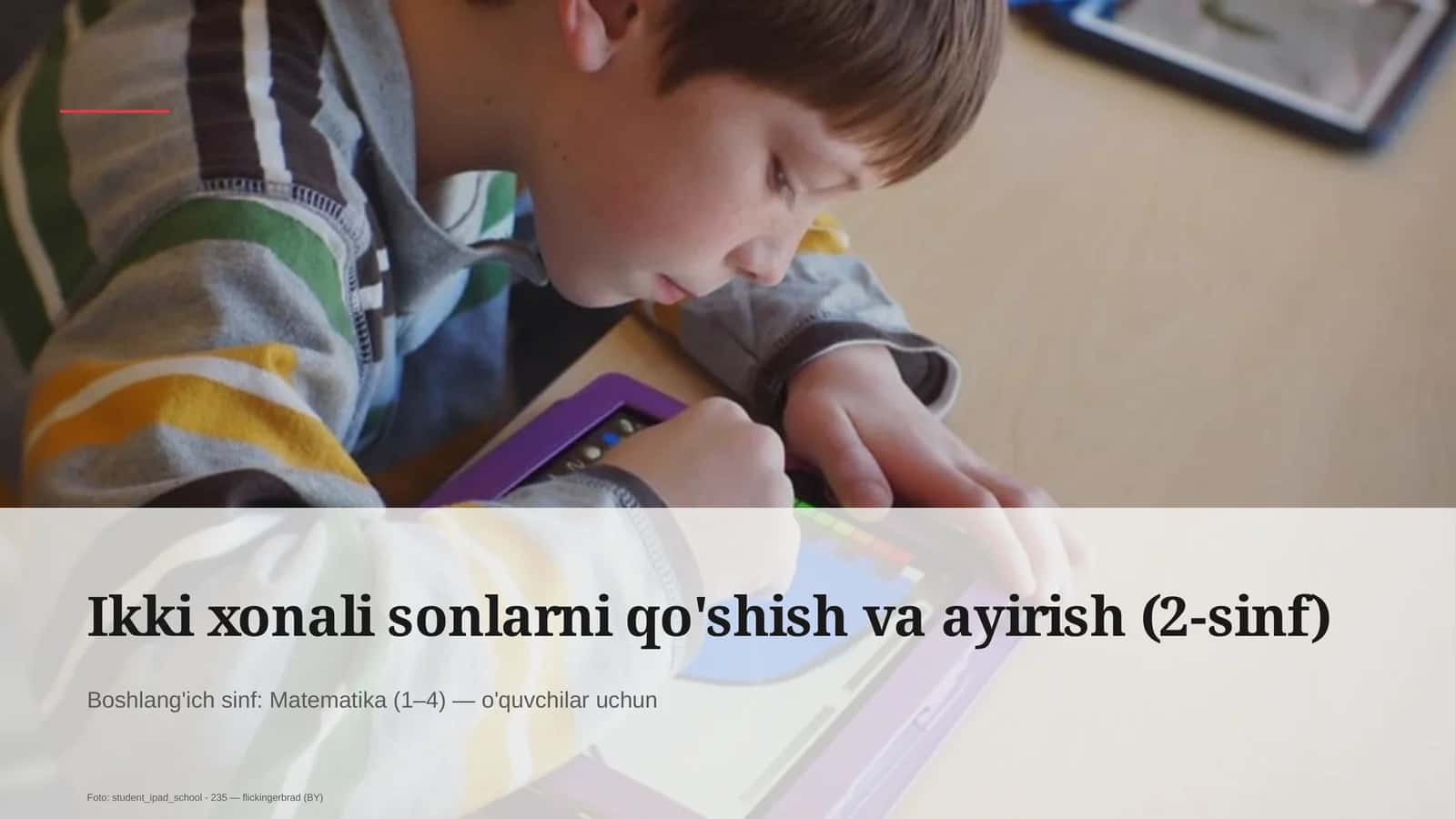 Ikki xonali sonlarni qo'shish va ayirish (2-sinf) 1
