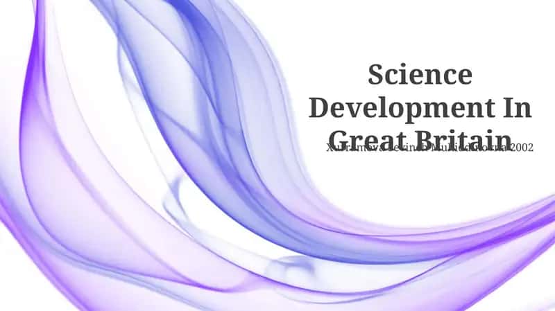 Science Development In Great Britain 1