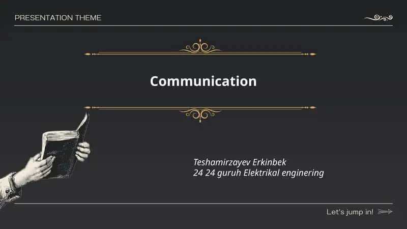 Teshamirzayev Erkinbek Communication Guide 1