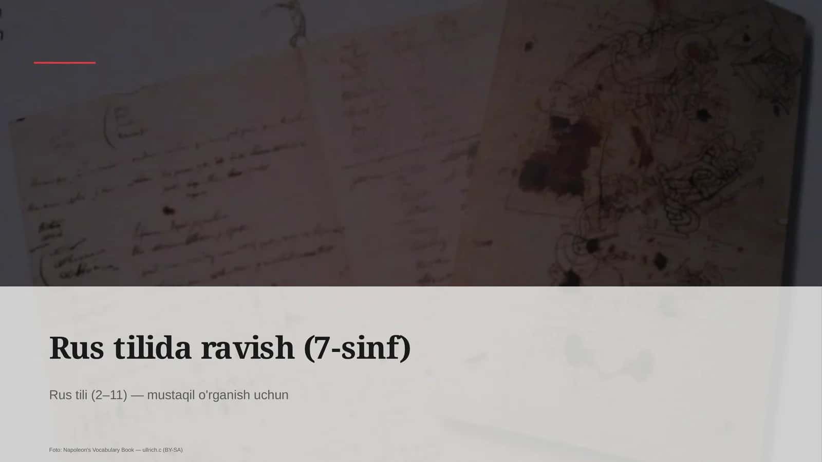Rus tilida ravish (7-sinf) 1