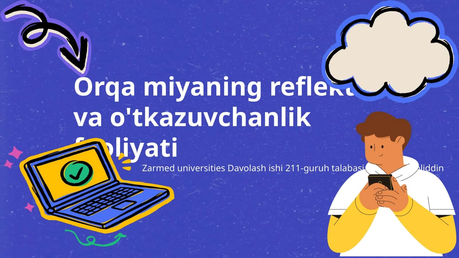 Orqa miyaning reflektor va o'tkazuvchanlik faoliyati 1