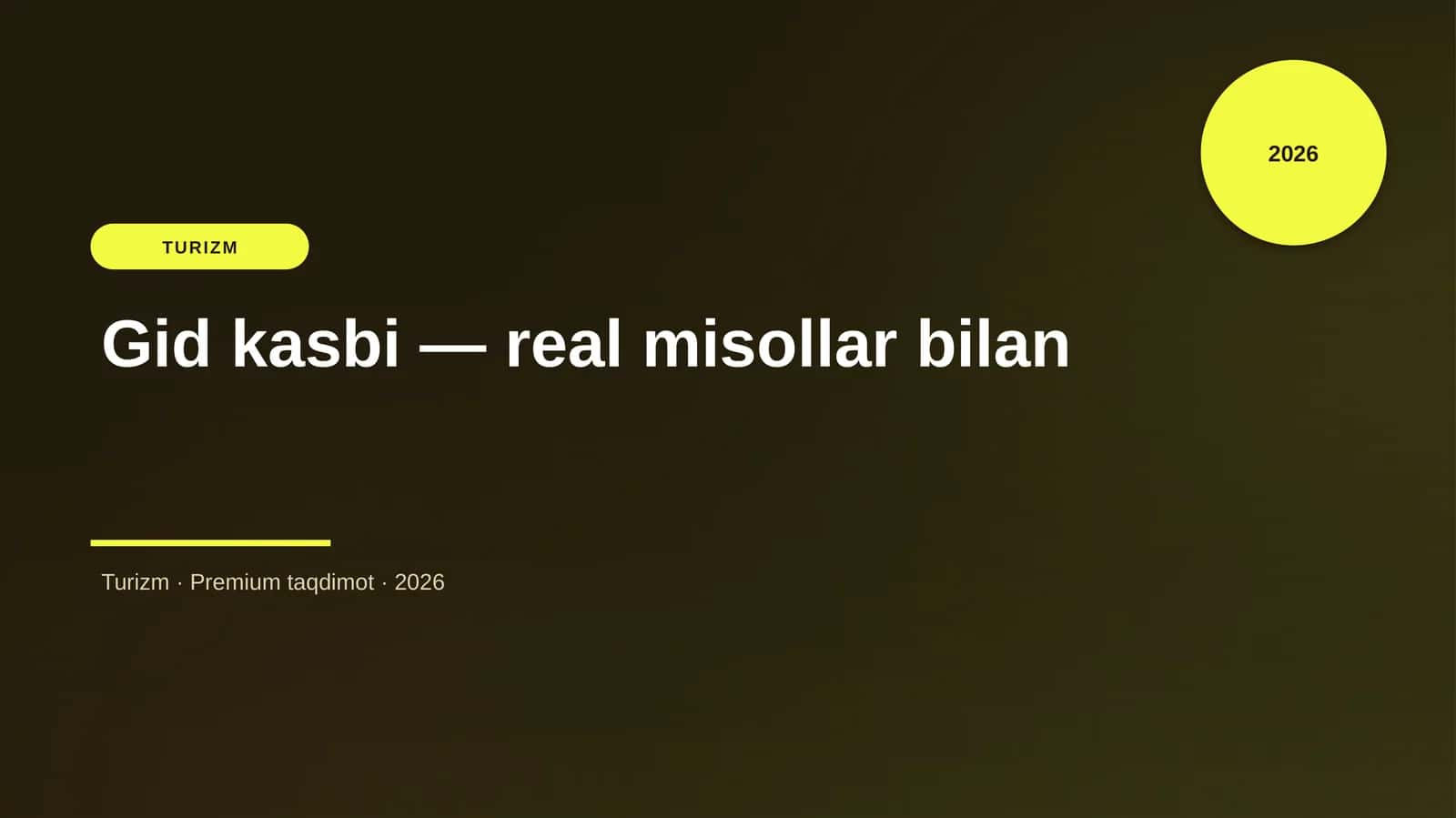 Gid kasbi — real misollar bilan 1