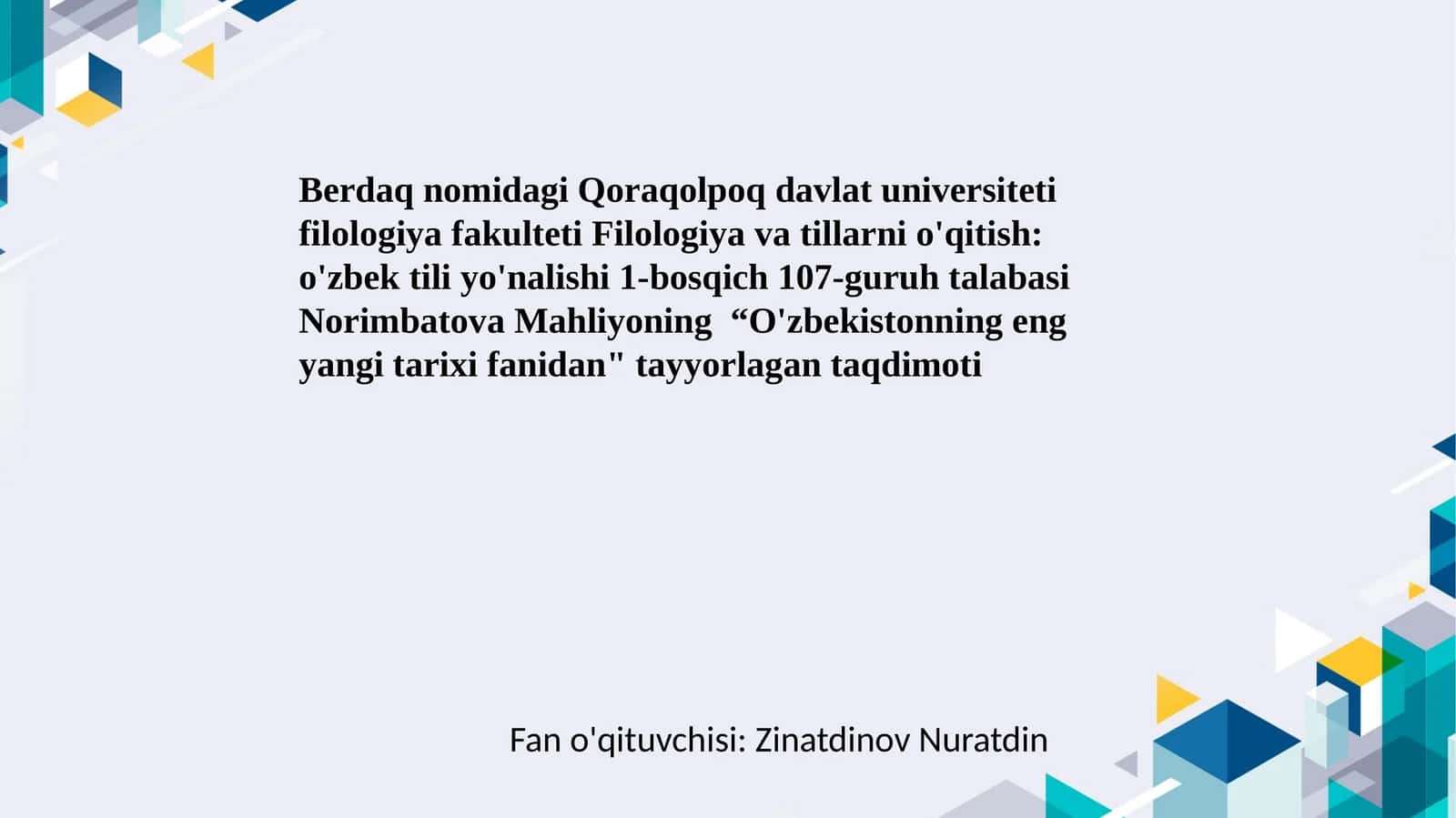 O'ZBEKISTONNING MARKAZIY OSIYODA TINCHLIK VA BARQARORLIKNI TA'MINLASHDAGI O'RNI 1