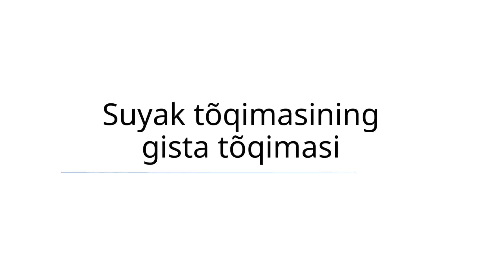 Suyak tõqimasining gista tõqimasi 1