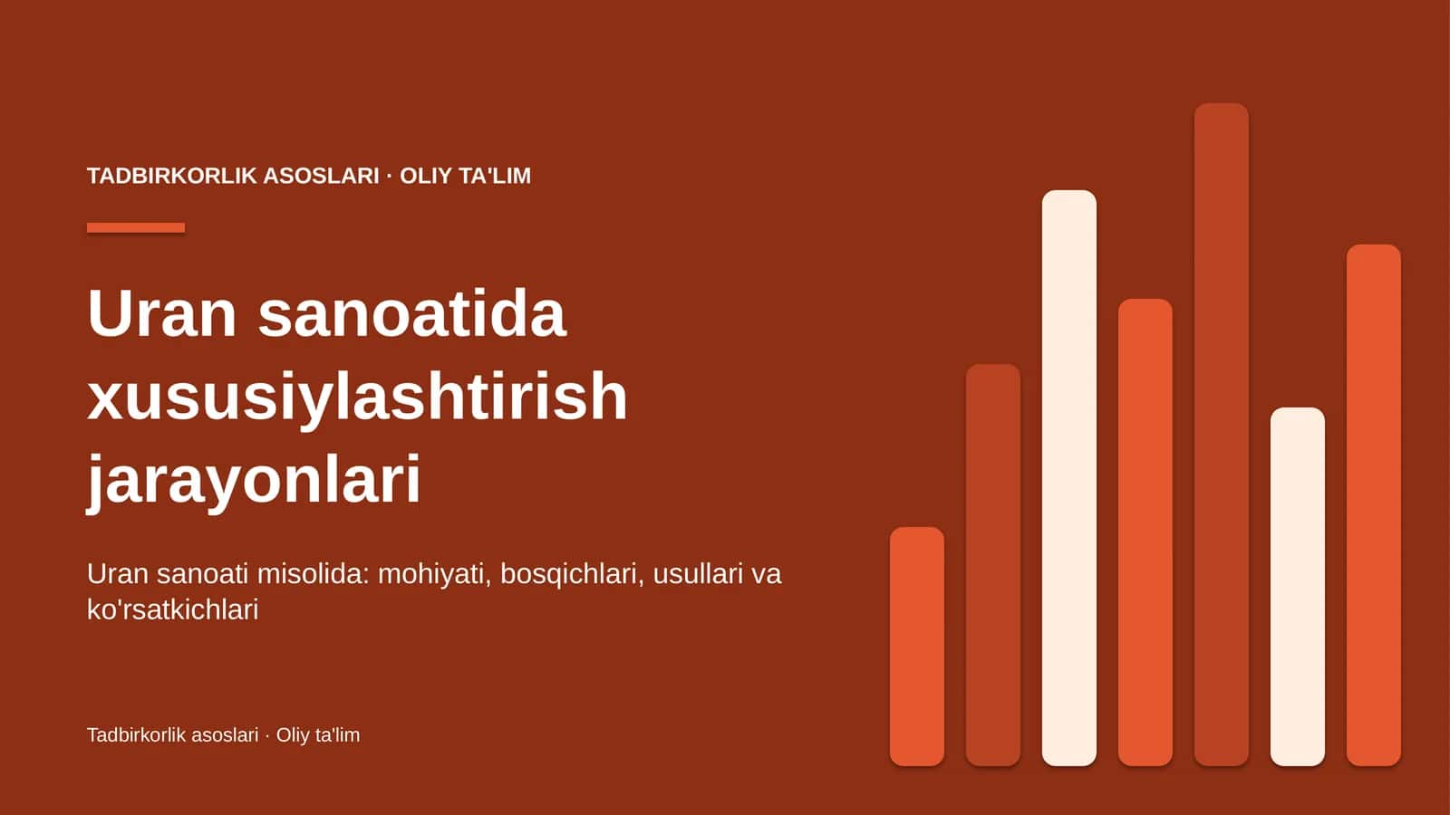Uran sanoatida xususiylashtirish jarayonlari 1