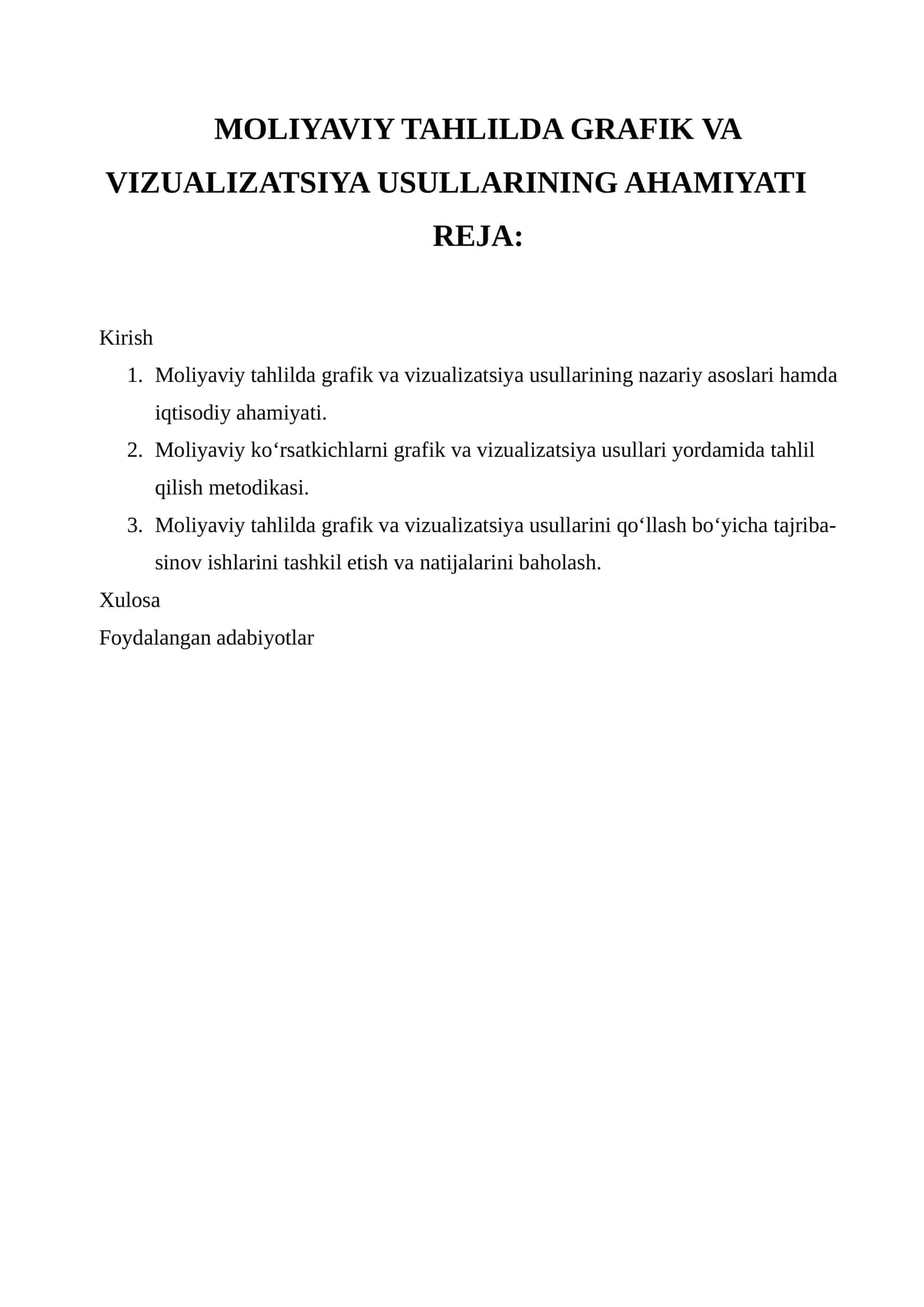 MOLIYAVIY TAHLILDA GRAFIK VA VIZUALIZATSIYA USULLARINING AHAMIYATI 1