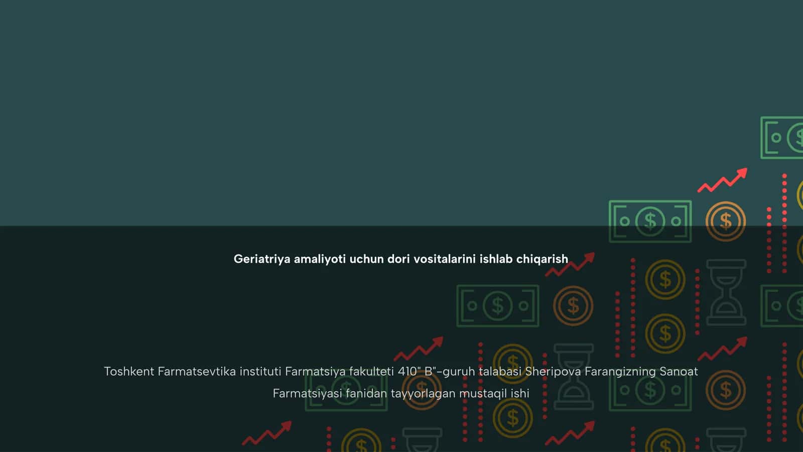 Geriatriya dori vositalarini ishlab chiqarish 1