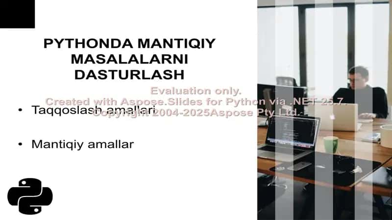 Pythonda Mantiqiy Masalalarni Dasturlash 1