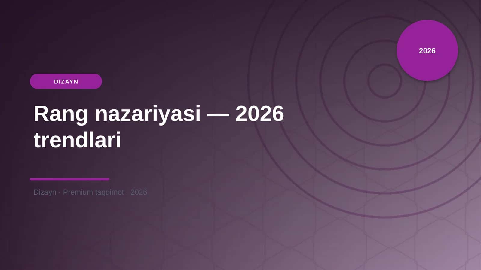 Rang nazariyasi — 2026 trendlari 1