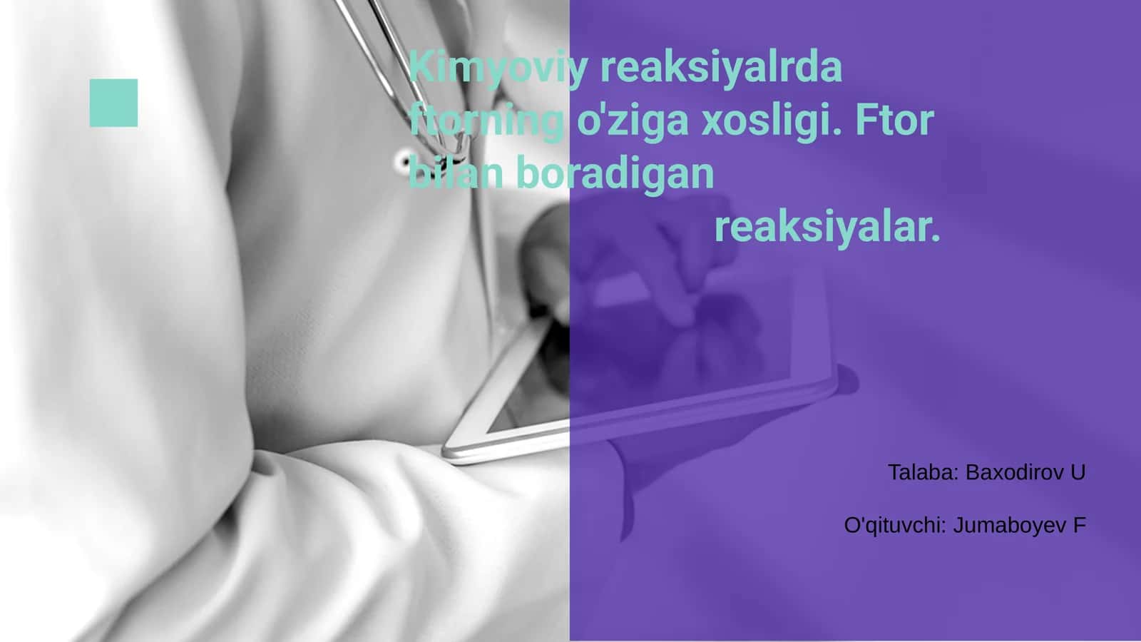 Ftorning kimyoviy faoliyati 1