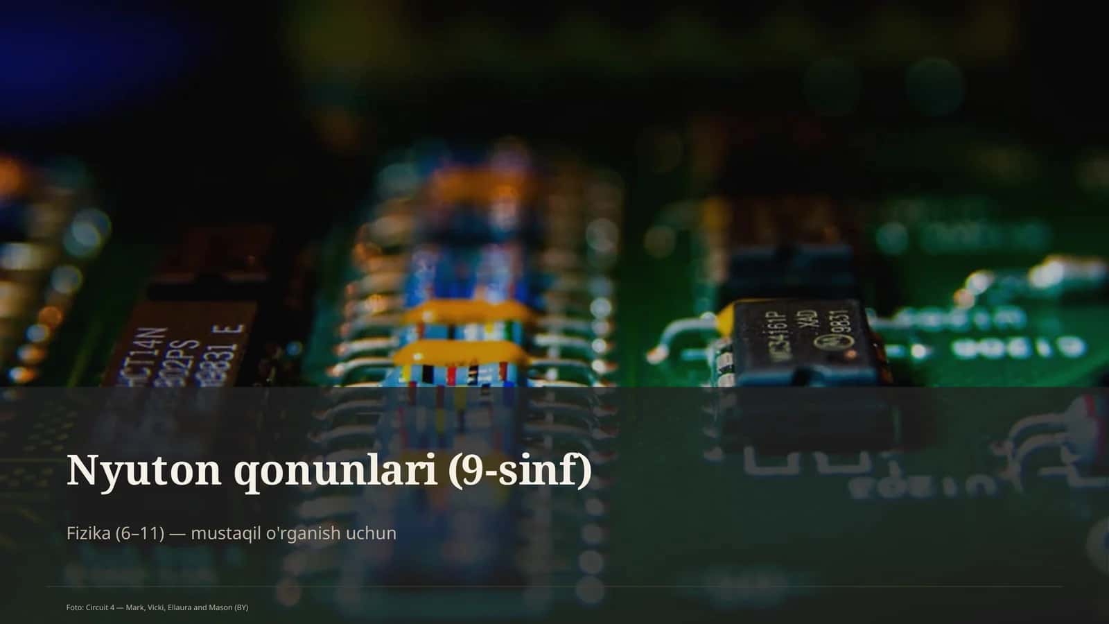 Nyuton qonunlari (9-sinf) 1