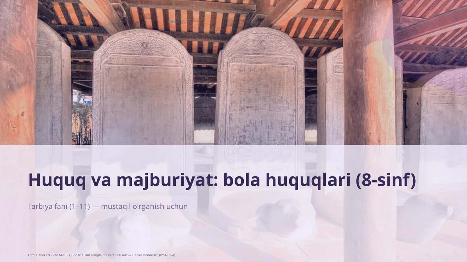Huquq va majburiyat: bola huquqlari (8-sinf) 1