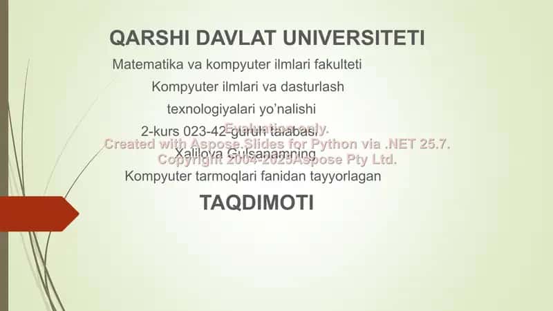 Tarmoqlarning arxitekturasi va strukturasi, kiritish va chiqarish qurilmalari 1