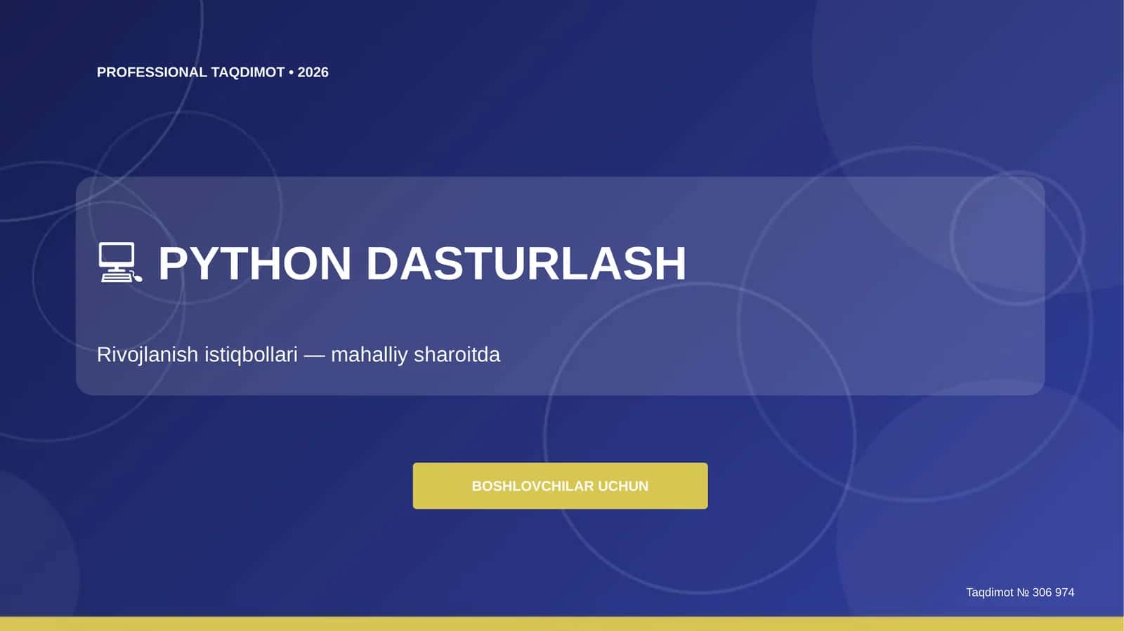 PYTHON DASTURLASH 1