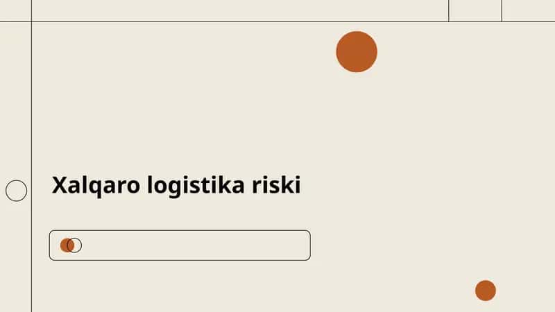 Xalqaro logistika riski 1
