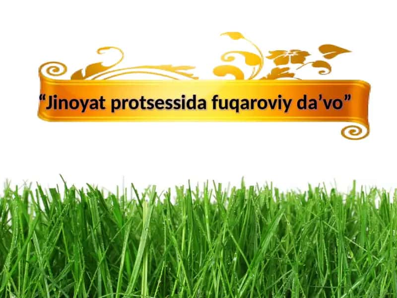 Jinoyatprotsessidafuqaroviyda’vo 1