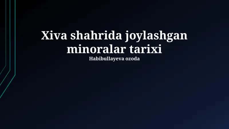 Xoja Ma'mur minorasi 1