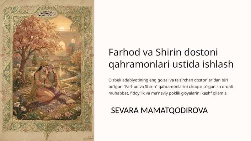 Farhod va Shirin dostoni 1