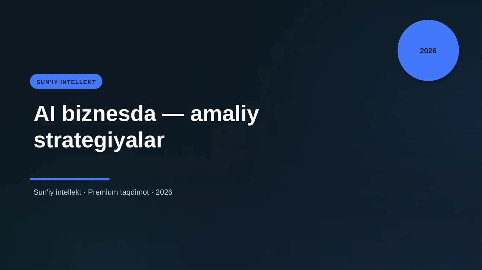 AI biznesda — amaliy strategiyalar 1
