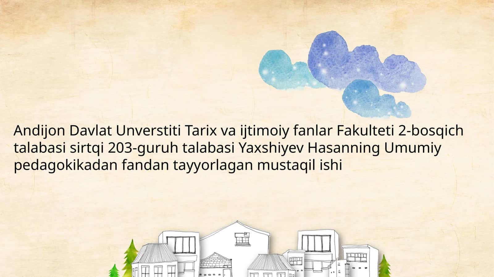 Umumiypedagokikadanfandan tayyorlaganmustaqilishi 1