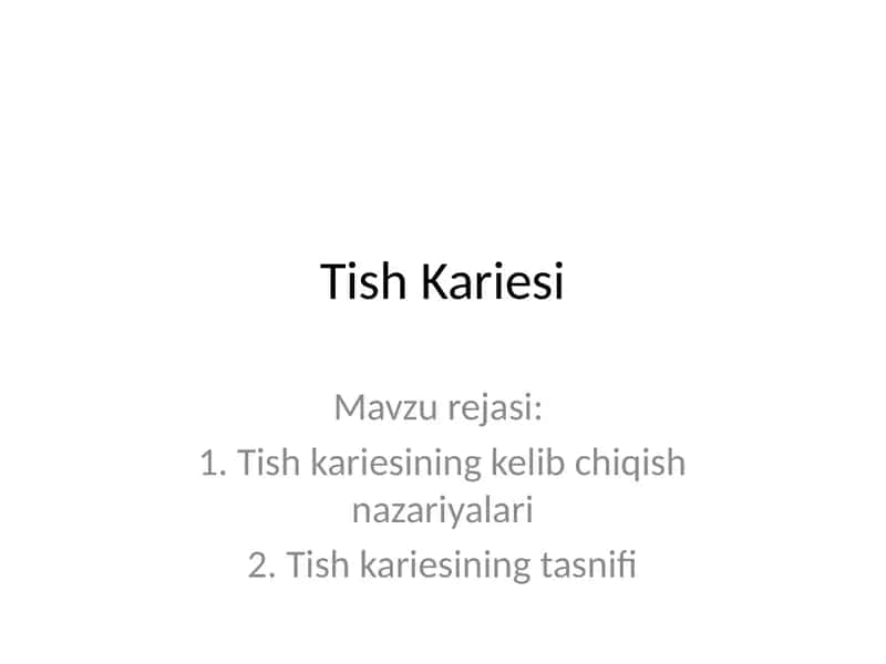 Tish Kariesi 1